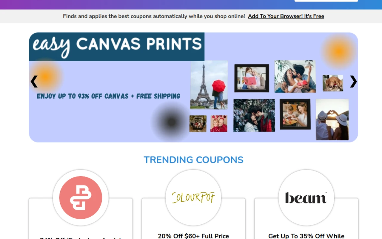 CouponsDesk website preview