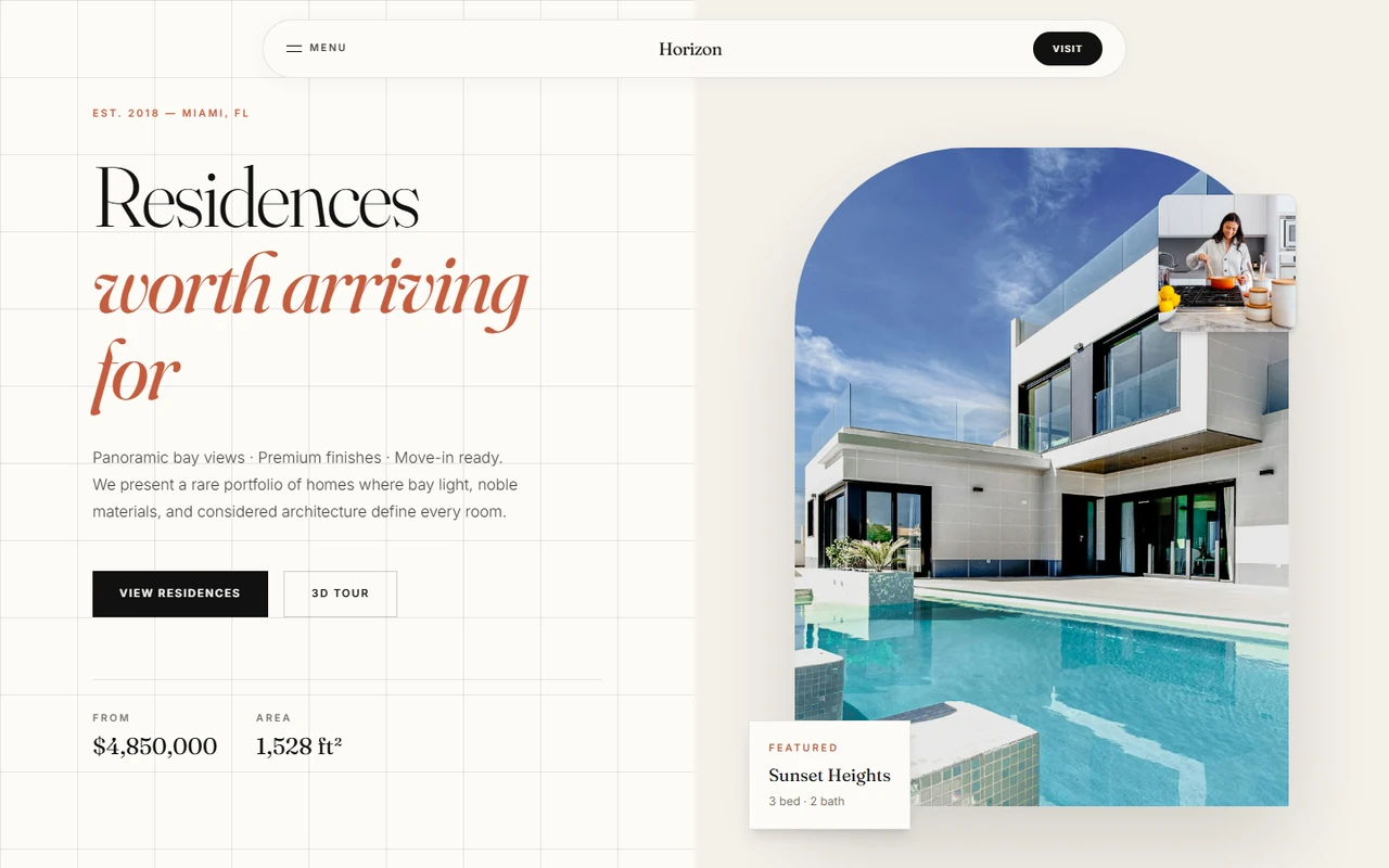 Horizon Residences website preview